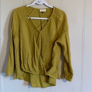Long-sleeve Mustard Yellow Blouse
